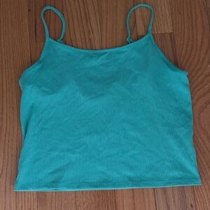 Teal American Eagle Crop Top
